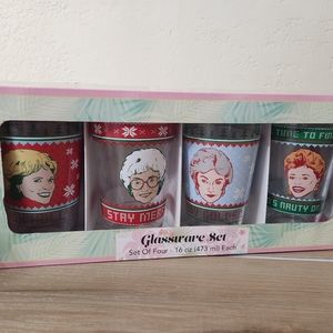 Golden Girls Christmas Glasses